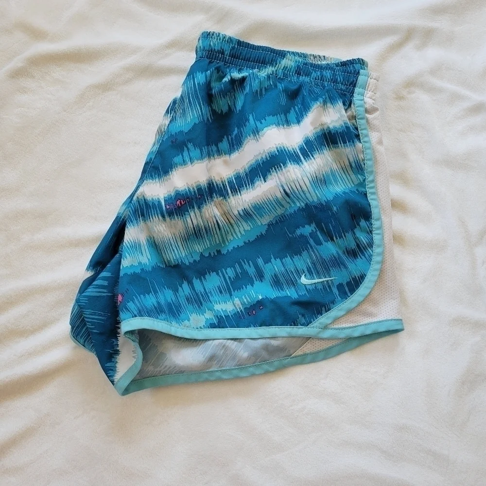 Nike Dri-Fit radio tie dye running shorts with liner Youth L